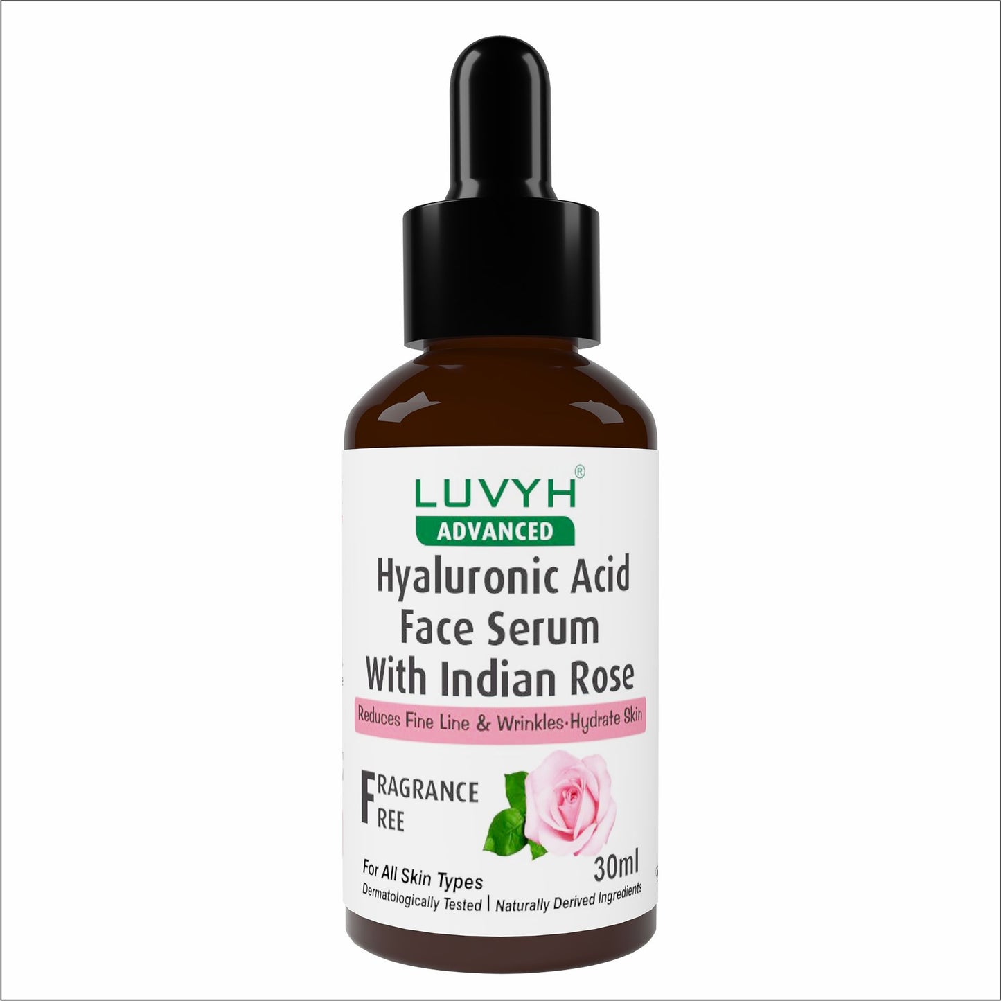 Hyaluronic Acid Face Serum with India Rose