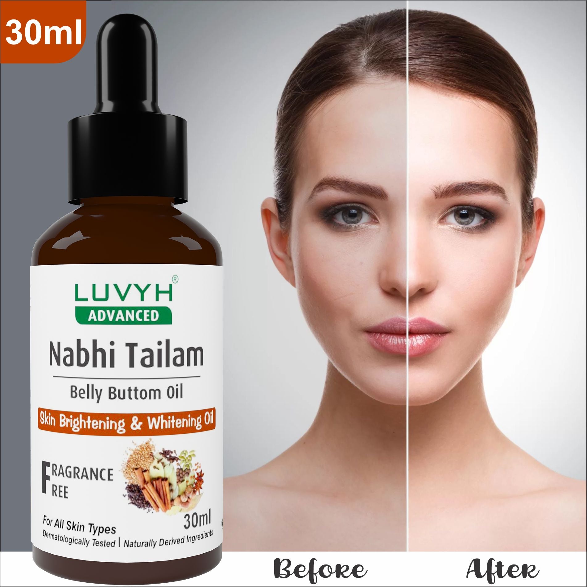 Before and After Results Nabhi Tailam Oil