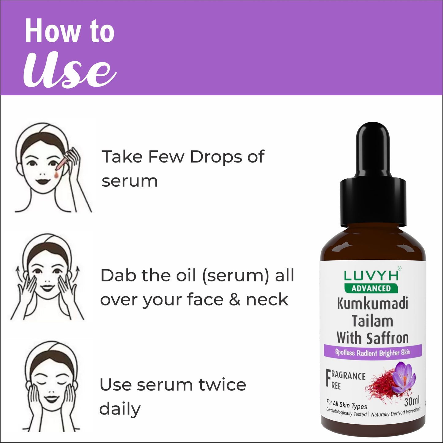 How to Use Kumkumadi Tailam with Saffron Serum