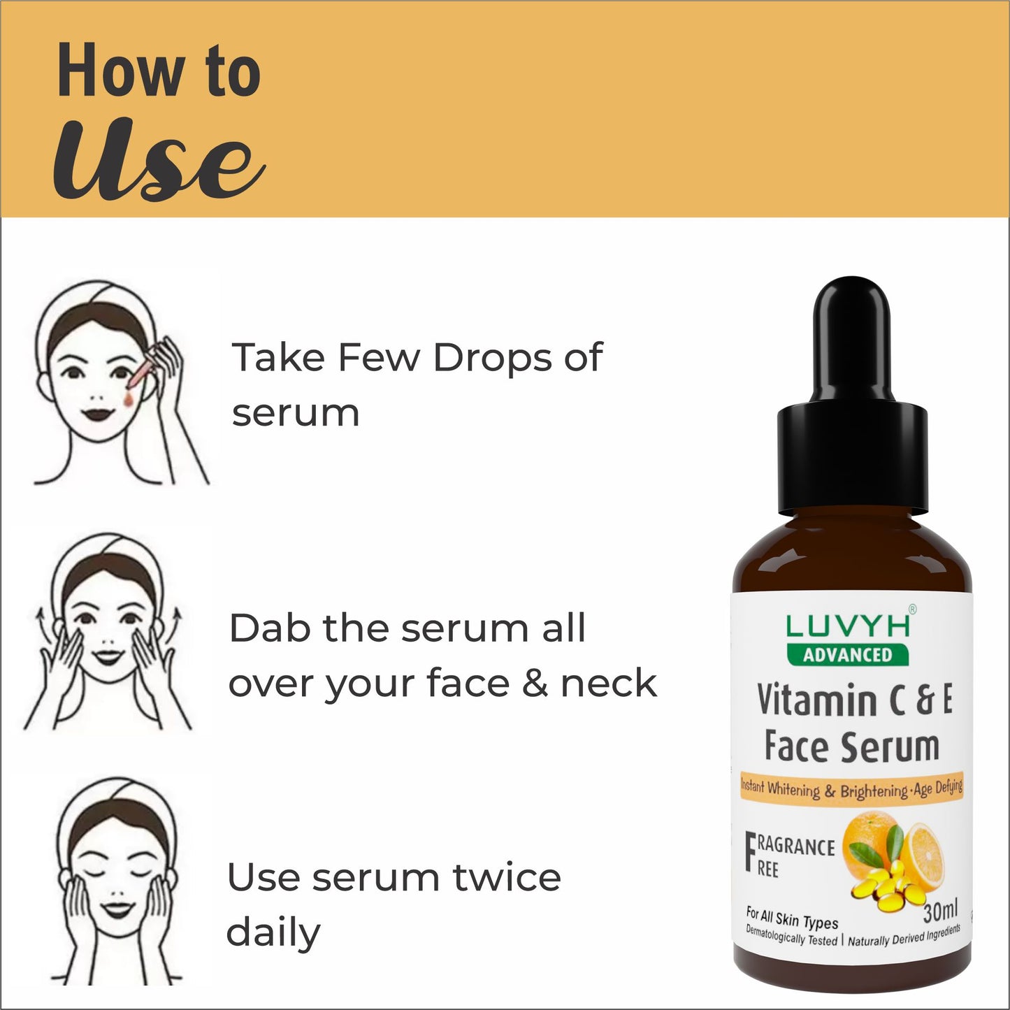How to use Vitamin C & E Face Serum