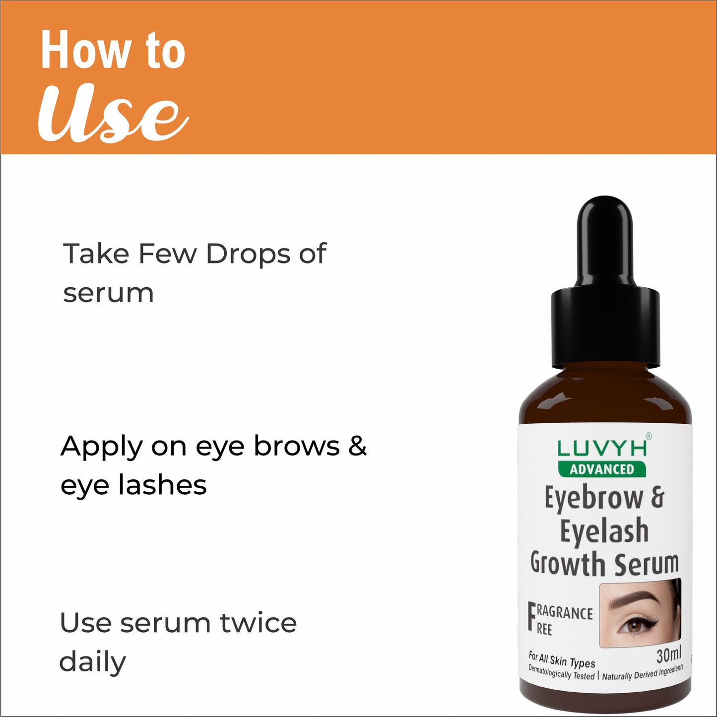 How to use  Eyebrow & Eyelash Growth Serum 
