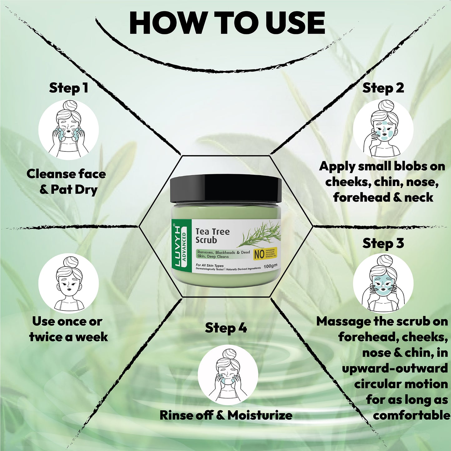 how to use tea tree scrub
