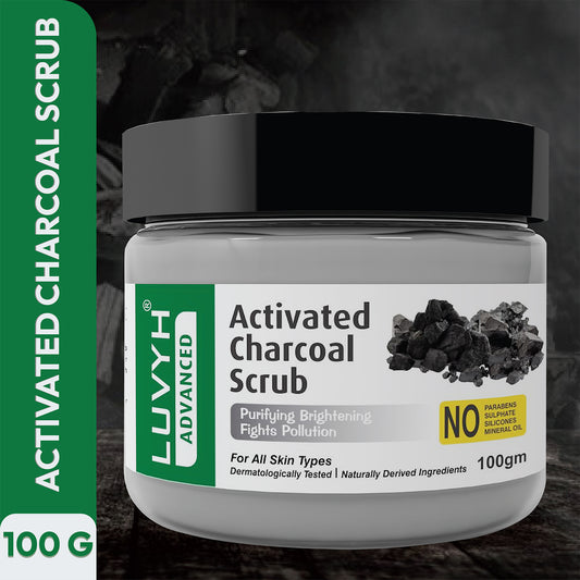 Front View of Activated Charcoal Scrub  - 100gm