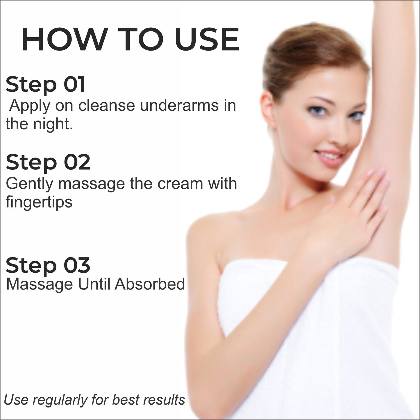 How to use Underarm Whitening Cream