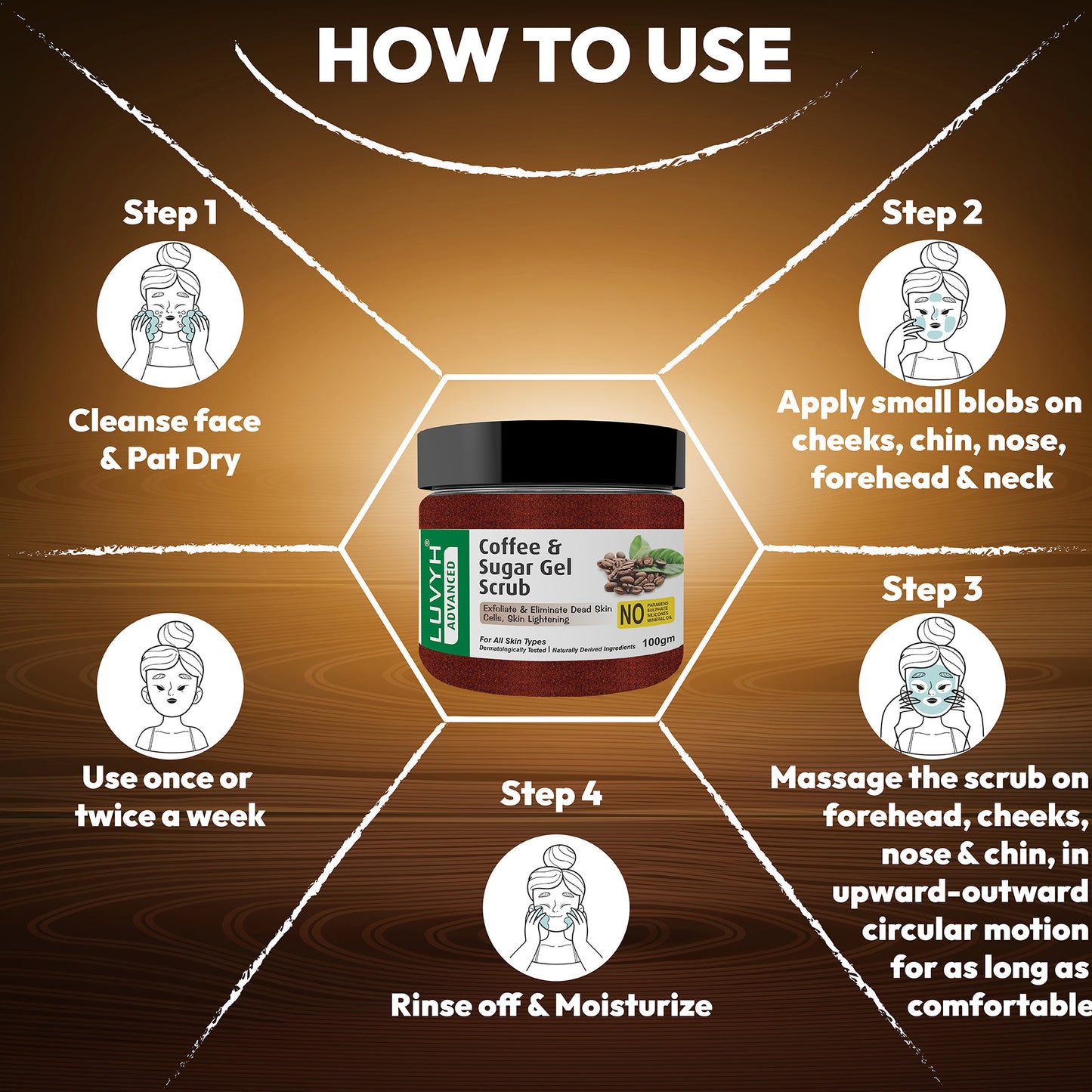 How to use Coffee & Sugar Gel Scrub