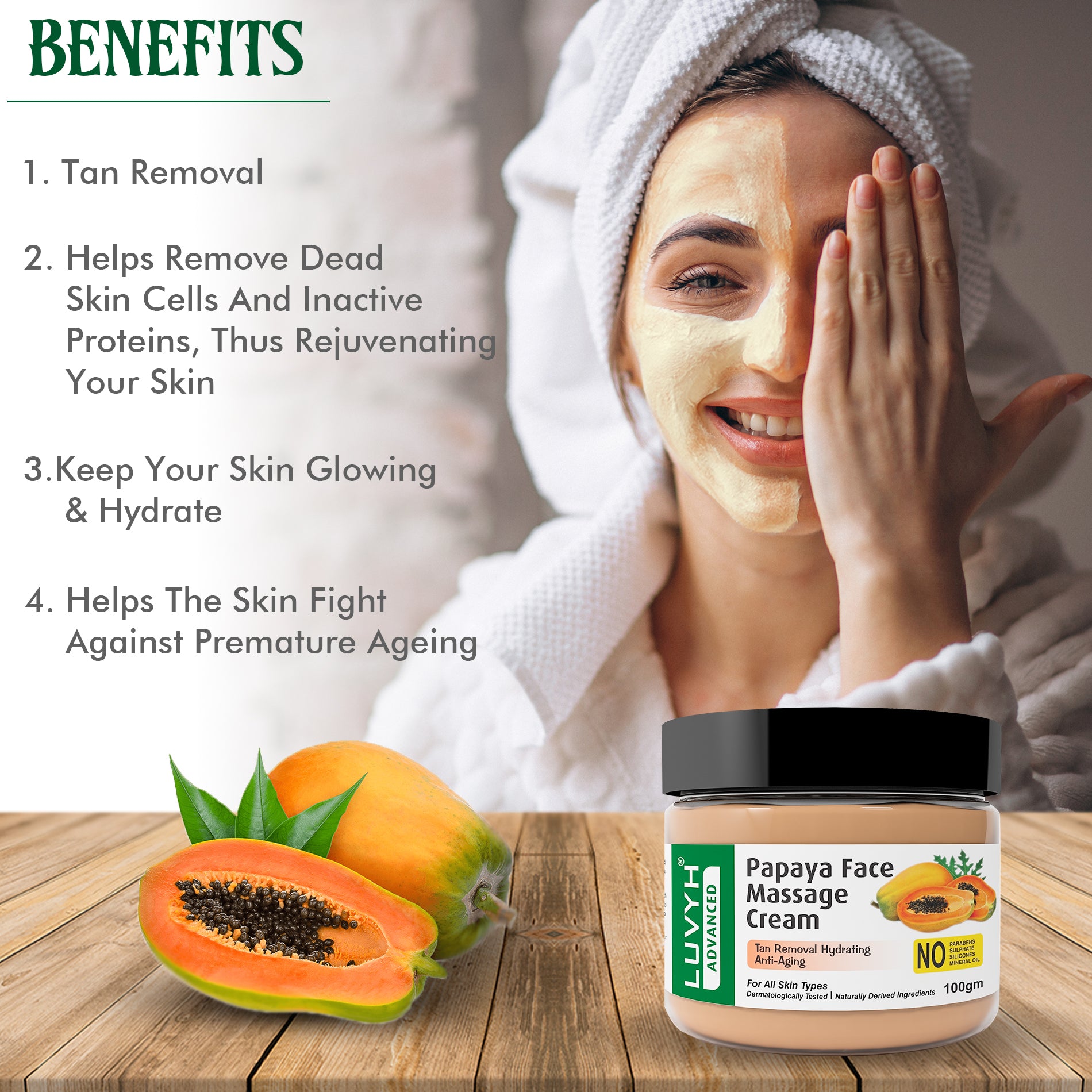 Benefits of  Papaya Face Massage Cream
