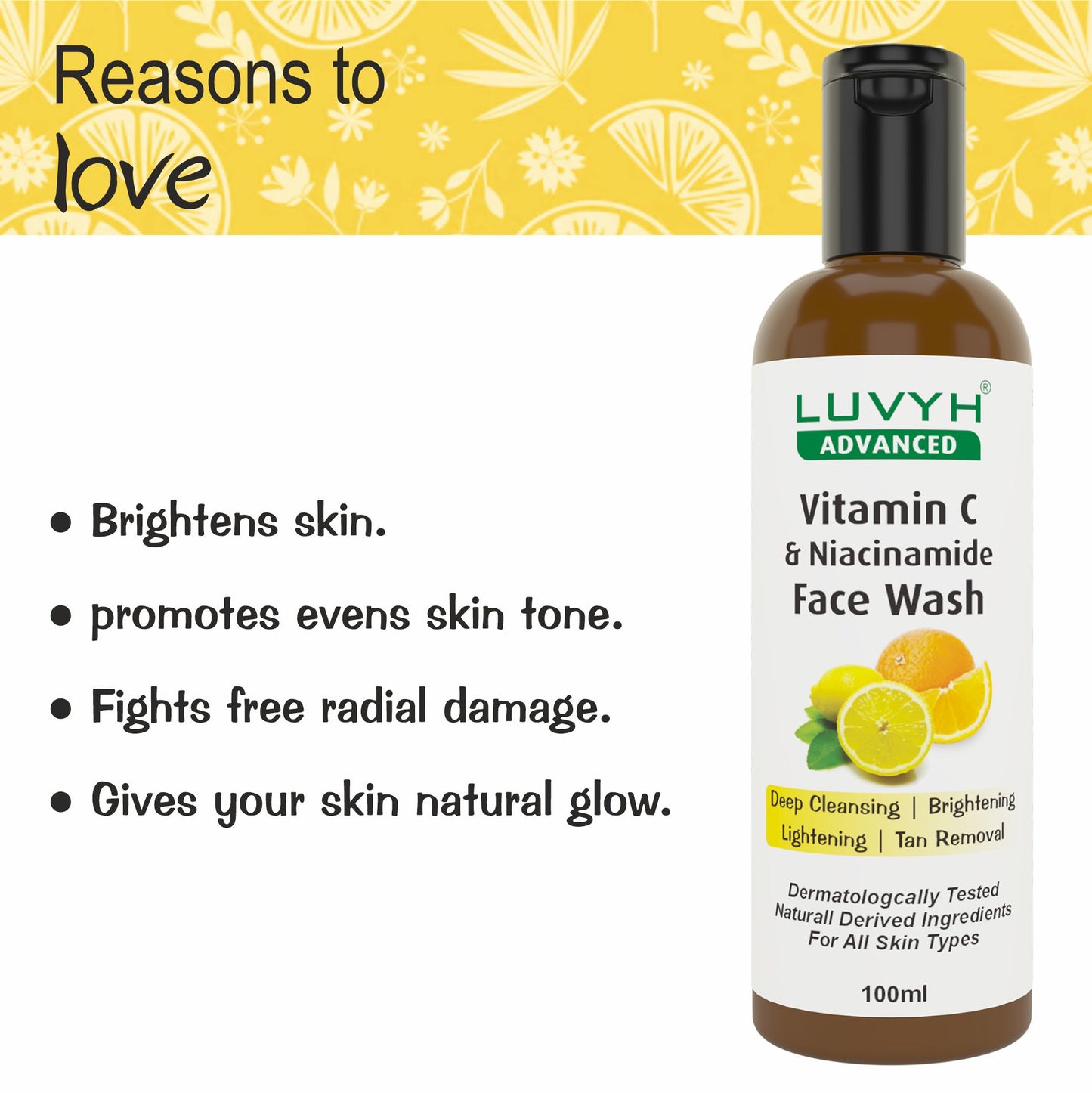 Luvyh Vitamin C & Niacinamide Face Wash 100ml