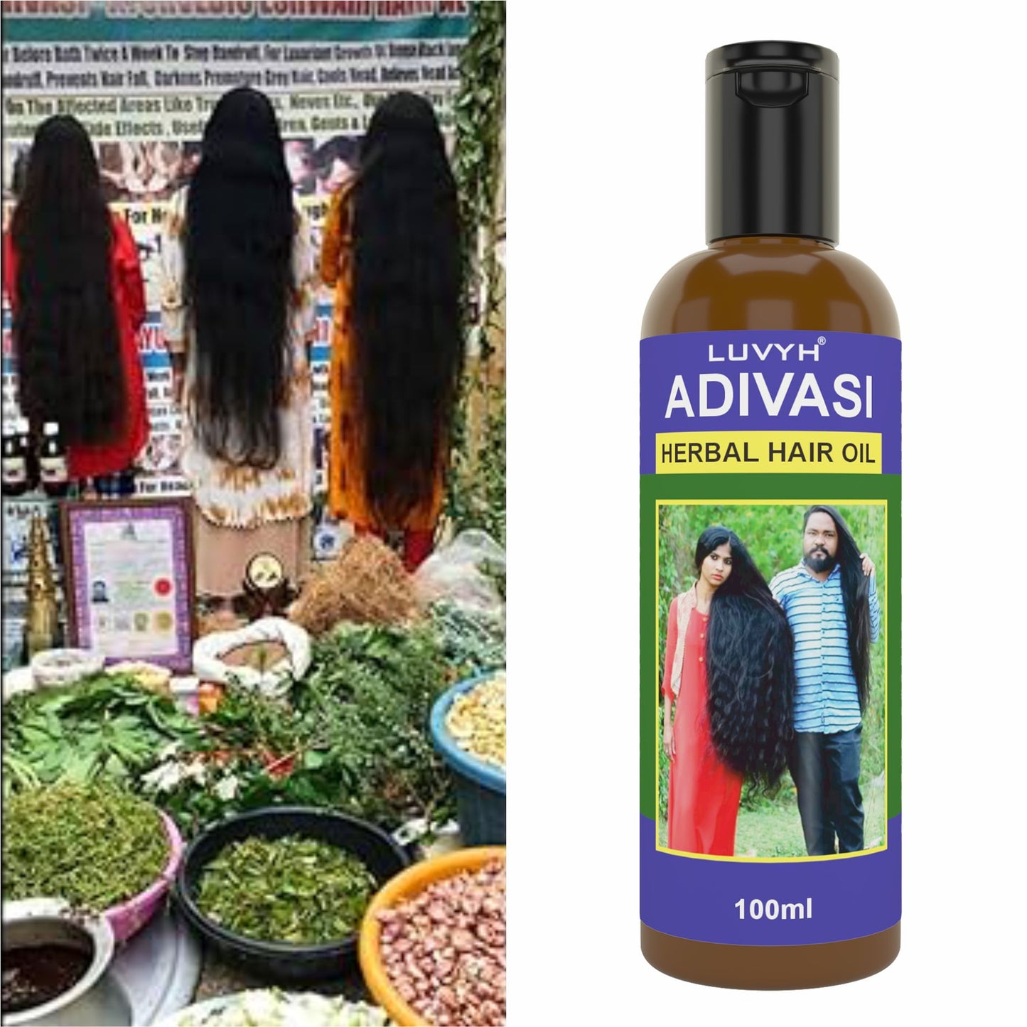Luvyh Adivasi Herbal Hair Oil 100ml