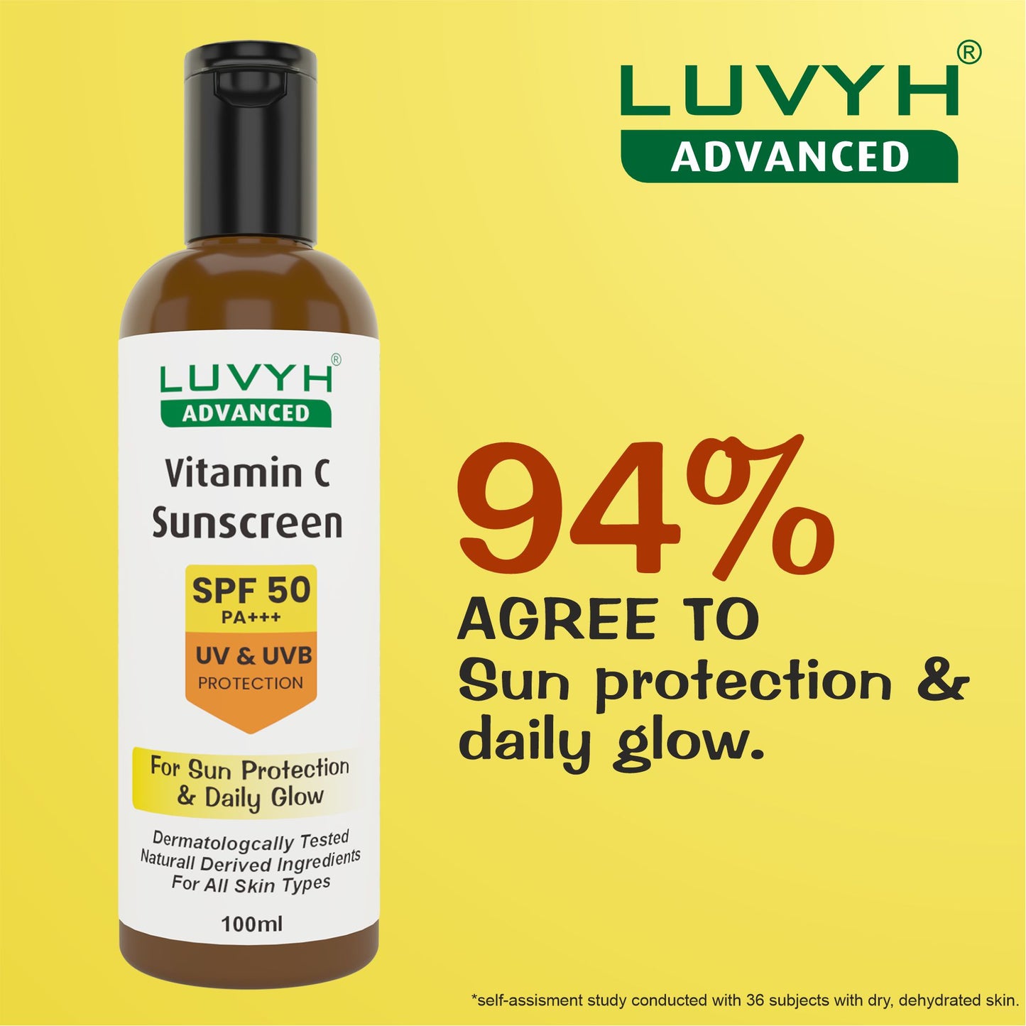 Luvyh Vitamin C Daily Glow Sunscreen SPF 50 100ml