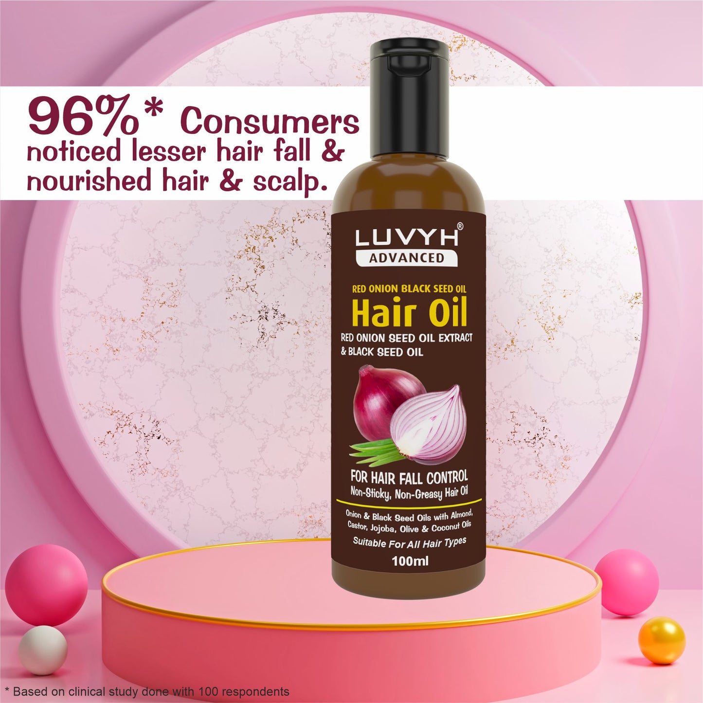 Luvyh Onion Black Seed Shampoo 100ml