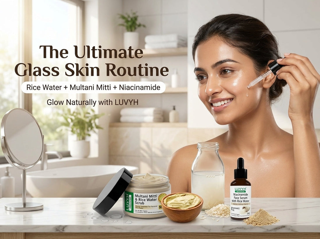 The Ultimate Glass Skin Routine: How to Layer Rice Water, Multani Mitti, and Niacinamide