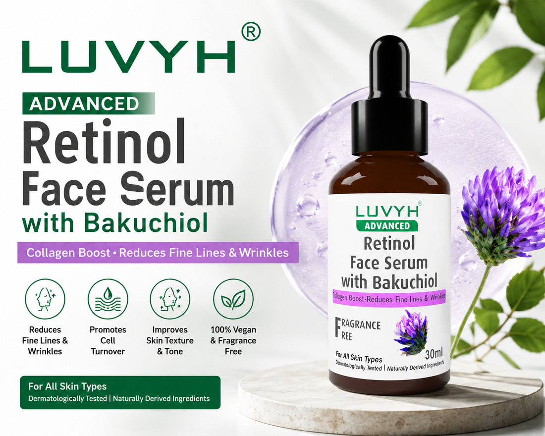 Luvyh Retinol Face Serum with Bakuchiol: Your Secret to Youthful & Glowing Skin