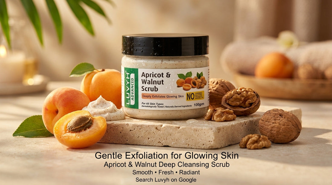 Luvyh Apricot & Walnut Scrub – Gentle Exfoliation for Smooth, Glowing Skin