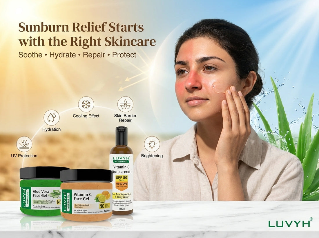 Sunburn on Face? Here's How to Soothe, Repair & Protect Your Skin Naturally with Luvyh Products