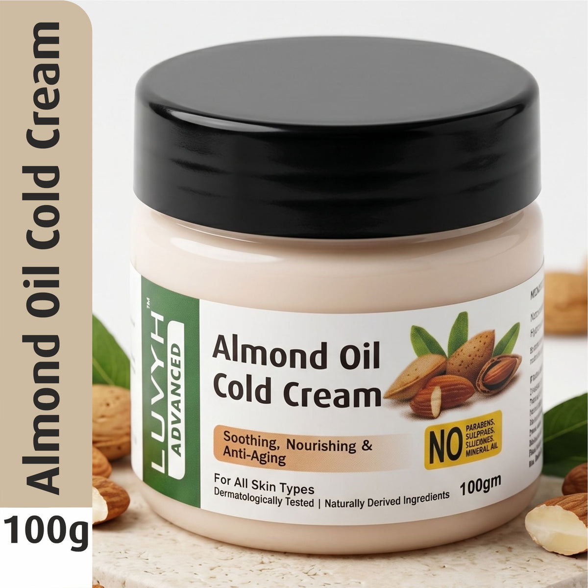 Luvyh almond oil cold cream 100g