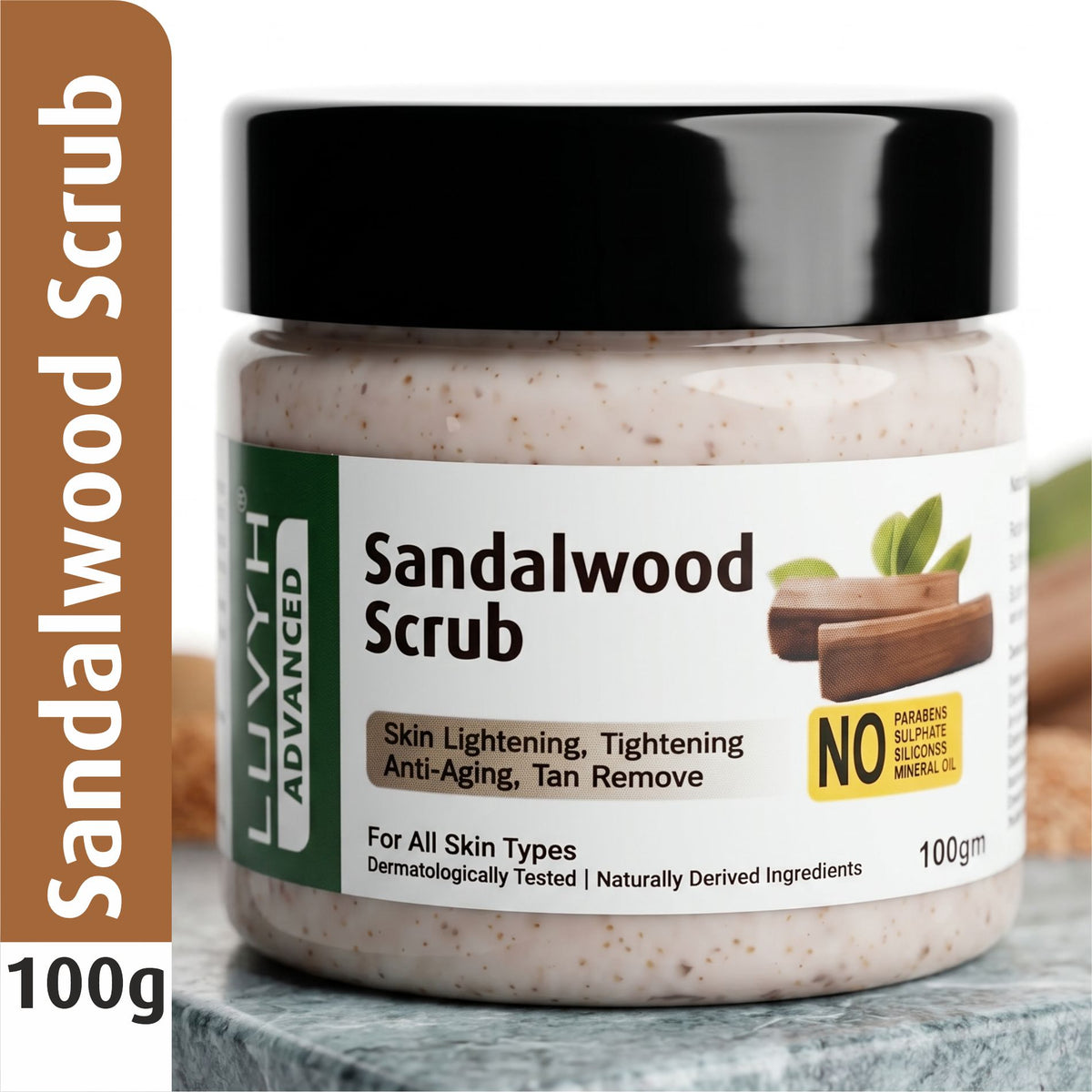 Luvyh Sandalwood Scrub - 100gm
