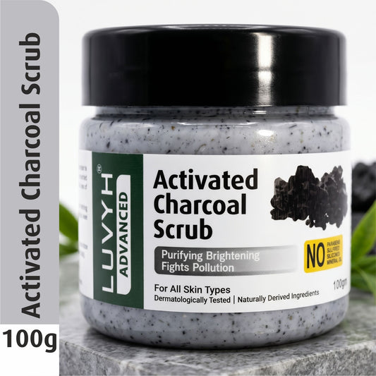 Luvyh Activated Charcoal Scrub  - 100gm