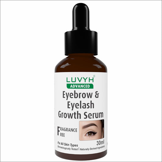 Luvyh 100% Natural Eyebrow & Eyelash Growth Serum - (With Castor Oil, 100% Pure and Natural Oils), 30ML