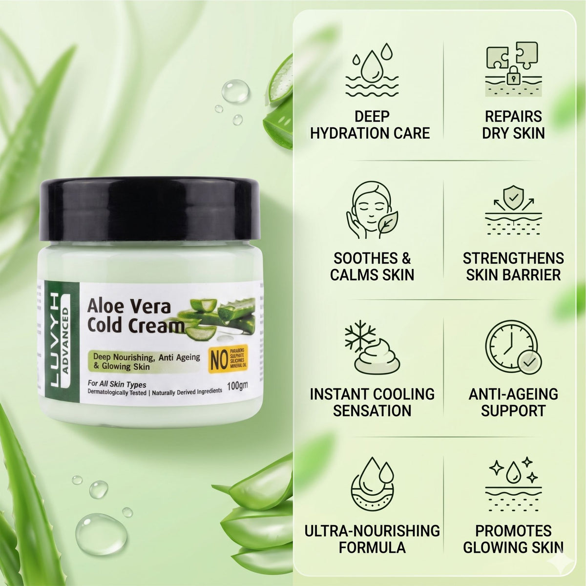 Luvyh Aloe Vera Cold Cream 100g
