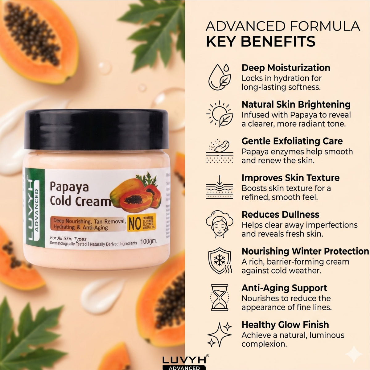 Luvyh Papaya Cold Cream 100g