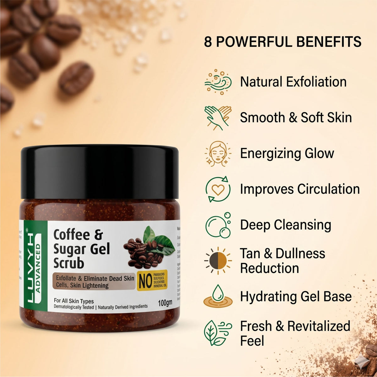 Luvyh Coffee Gel Scrub- 100gm
