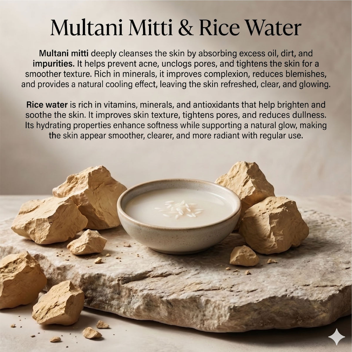 Luvyh Multani Mitti & Rice Water Scrub - 100g