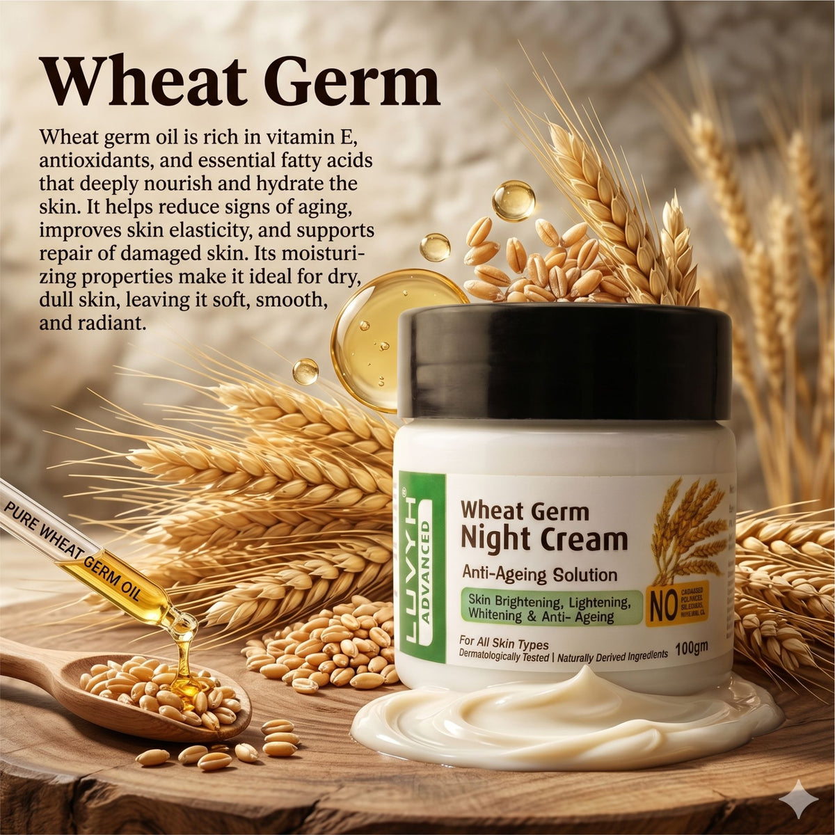 Luvyh Wheat Germ Night Cream 100g