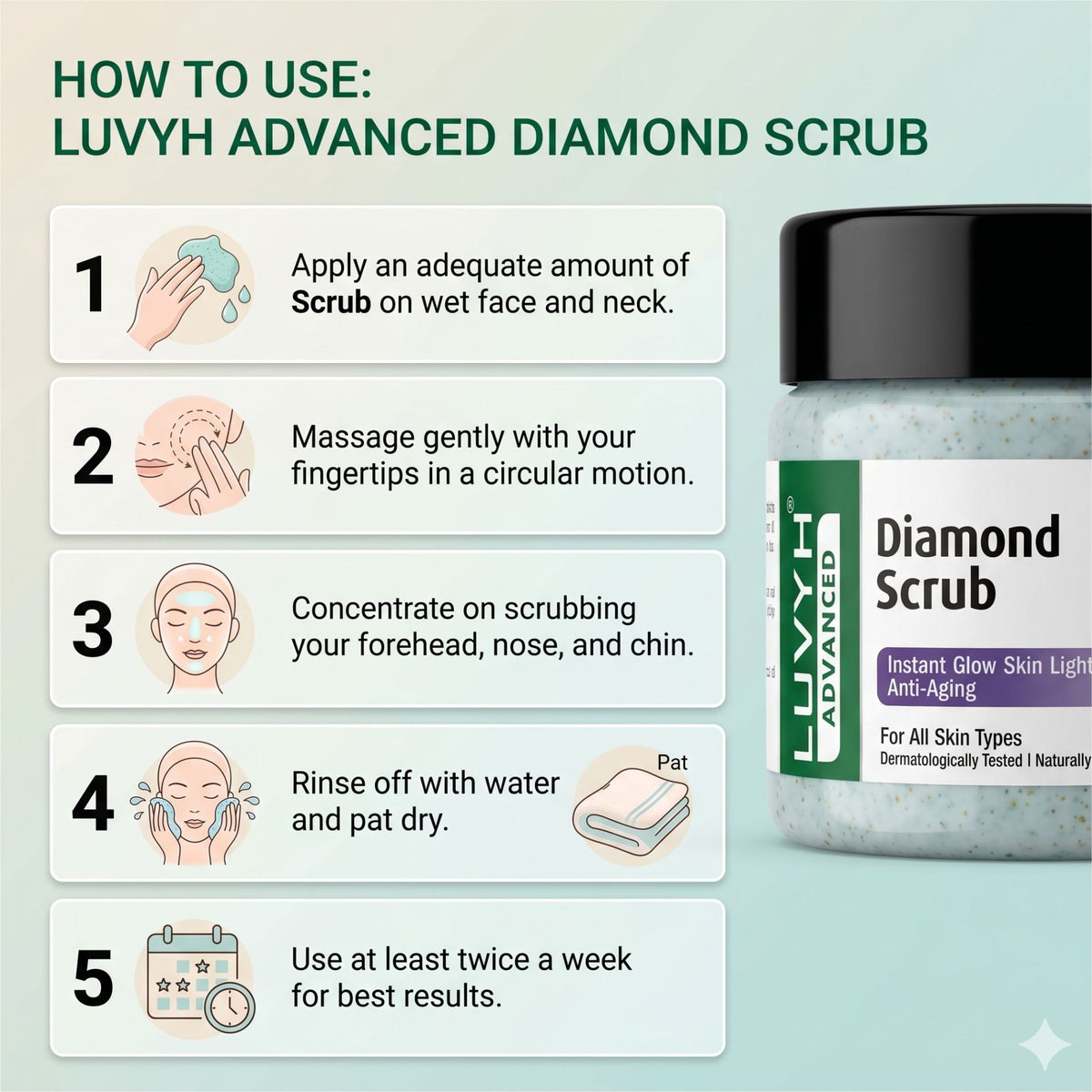 Luvyh Diamond Scrub- 100gm