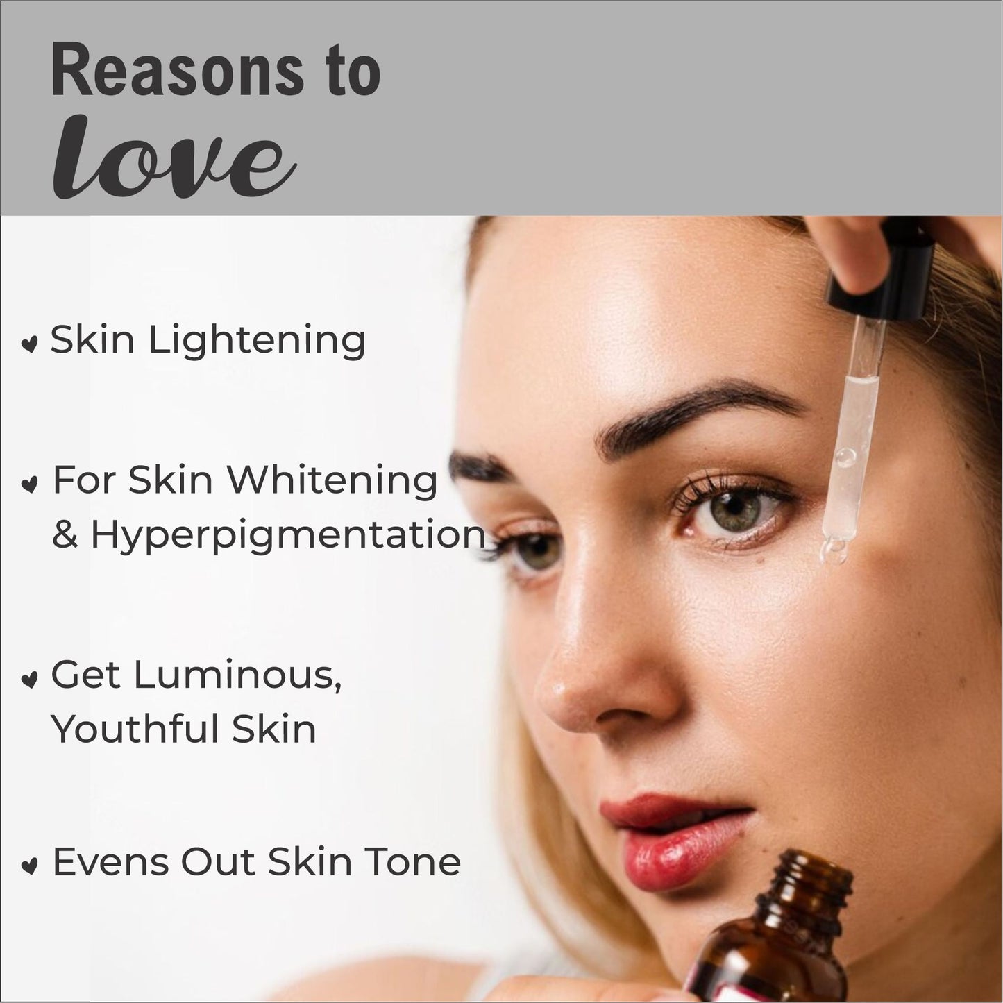 Luvyh Skin Lightening Face Serum - Natural Skin Lightener and Dark Spot Corrector – Skin Brightening & Revitalizer Uneven tone and Texture with Advanced Ingredient -30ML