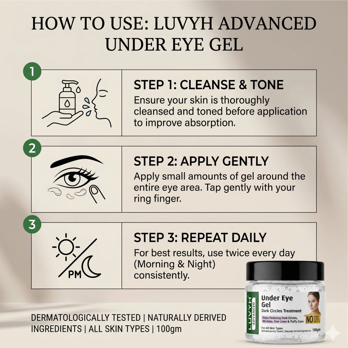 Luvyh Under Eye Gel 100g