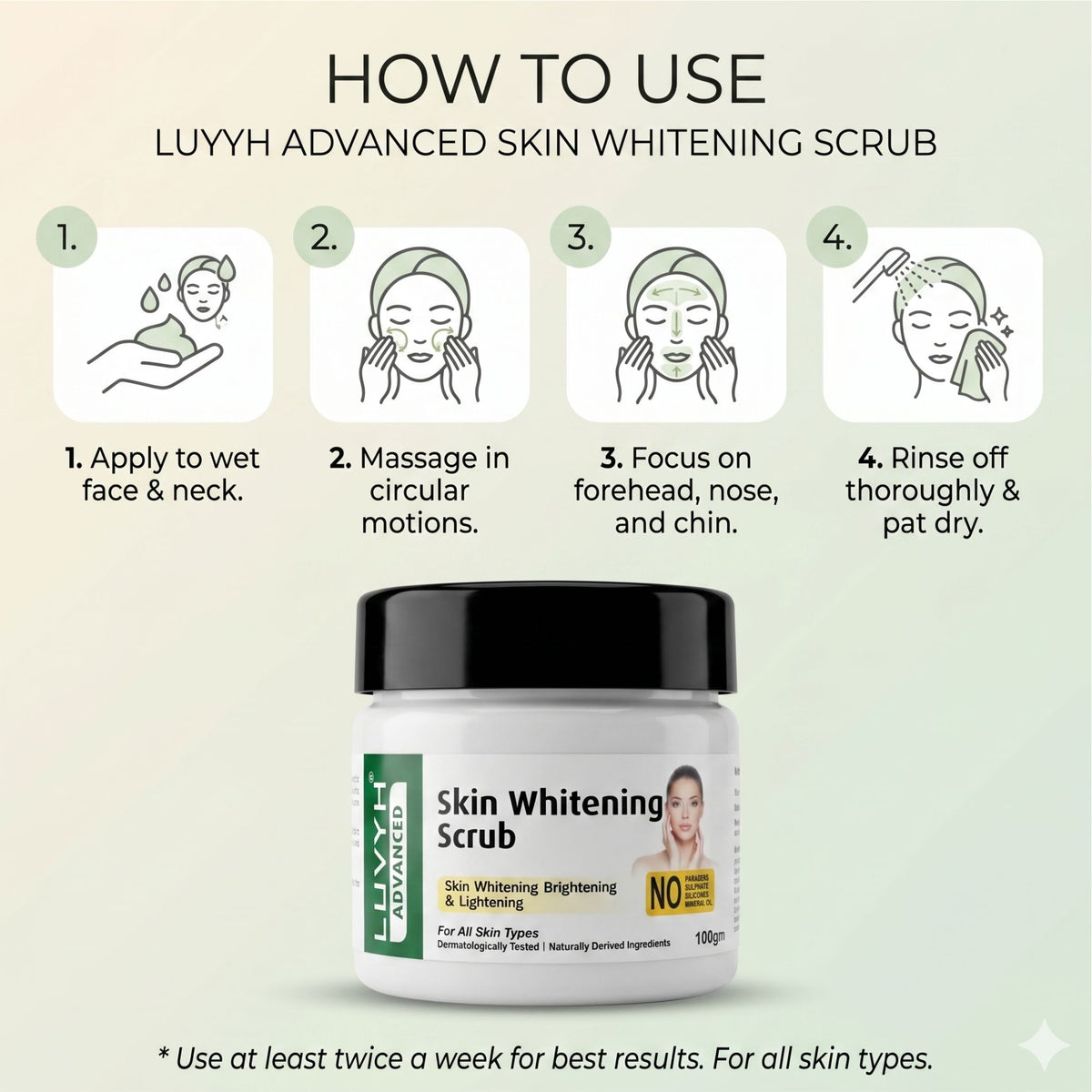 Luvyh Skin Whitening Scrub - 100g