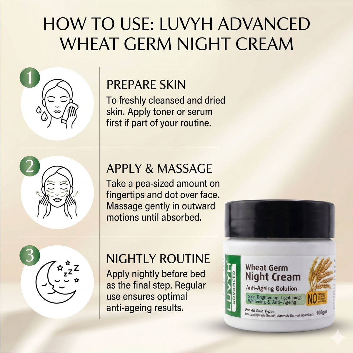 Luvyh Wheat Germ Night Cream 100g