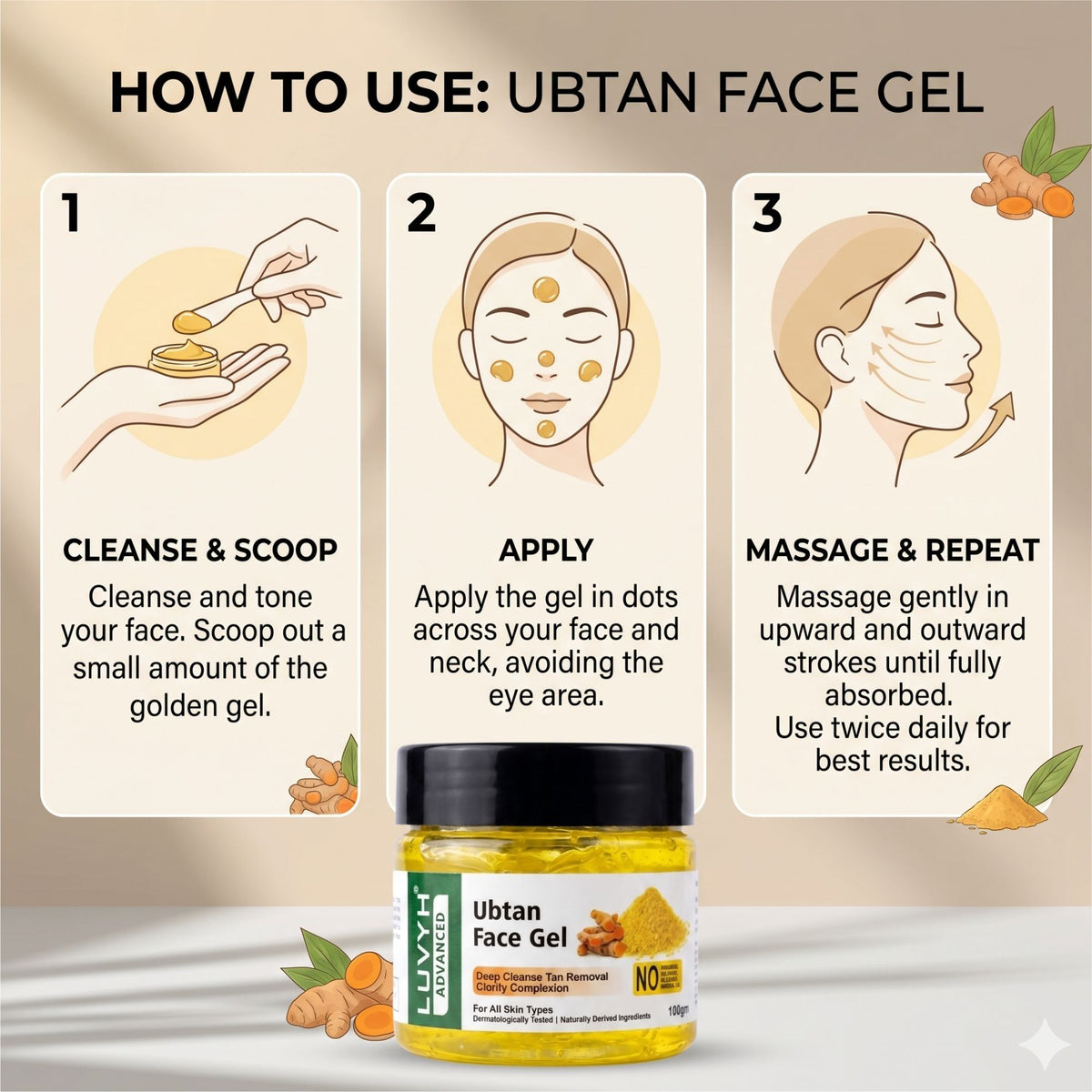 Luvyh Ubtan Face Gel - 100g