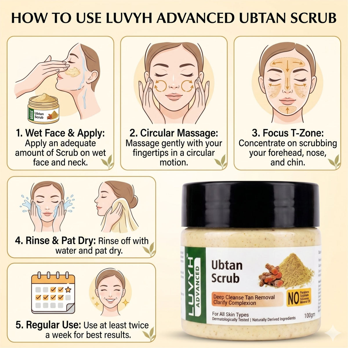 Luvyh Ubtan Face Scrub - 100g