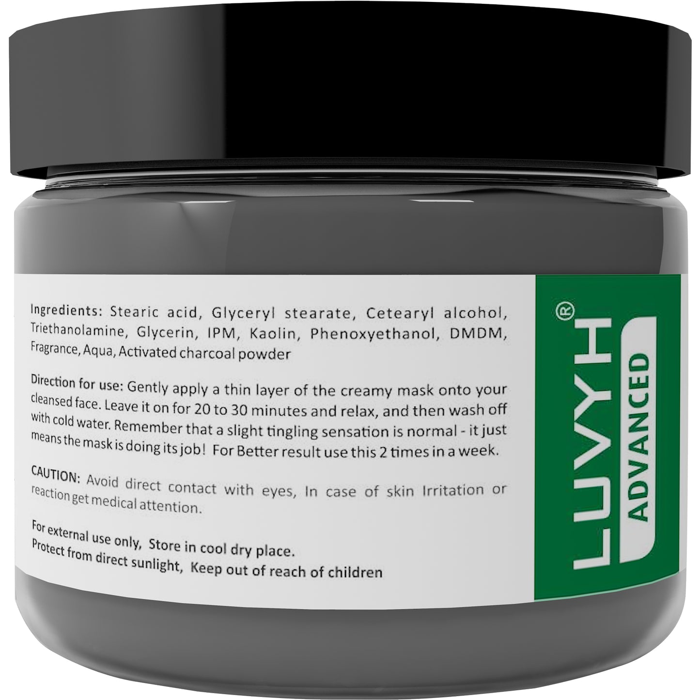 Luvyh Activated Charcoal Face Mask - 100gm