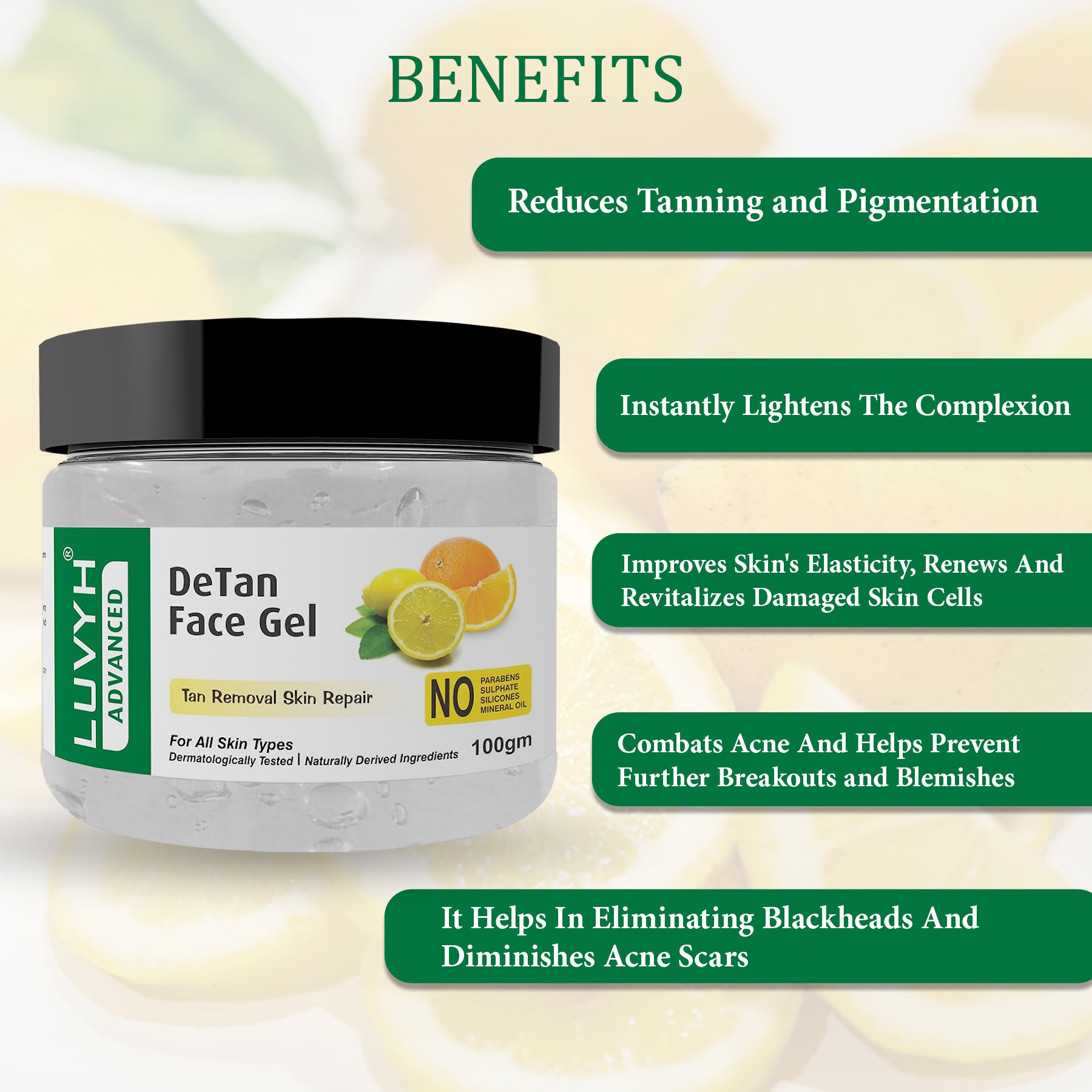 Benefits of DeTan Face Gel 