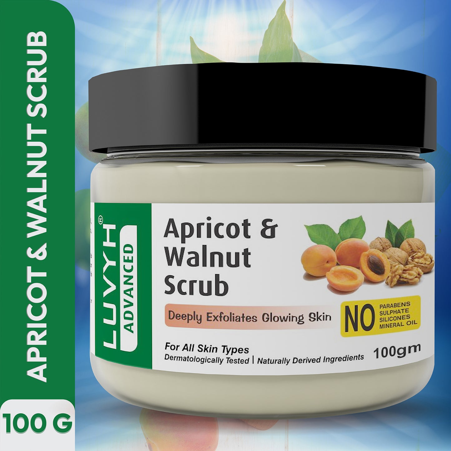 Luvyh Apricot & Walnut Scrub - 100gm