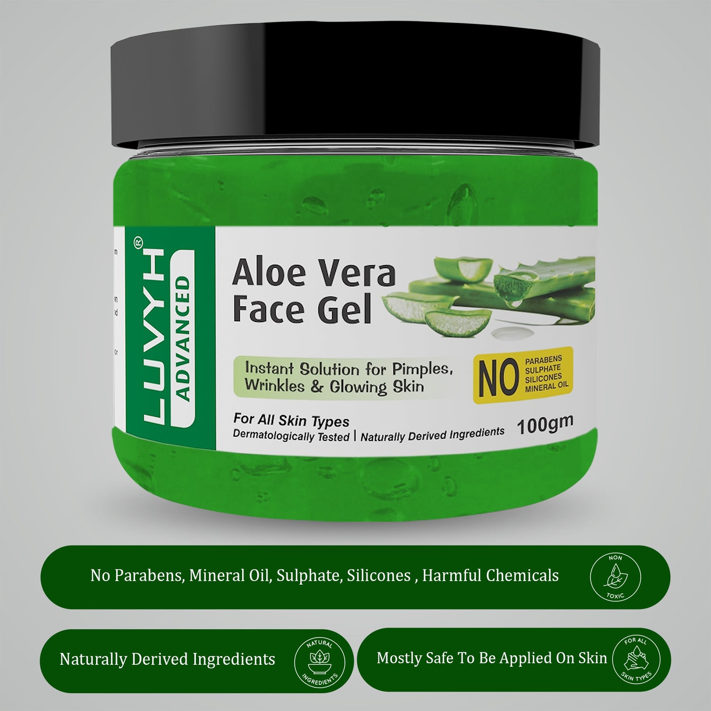 Luvyh Aloe Vera Face Gel - 100gm
