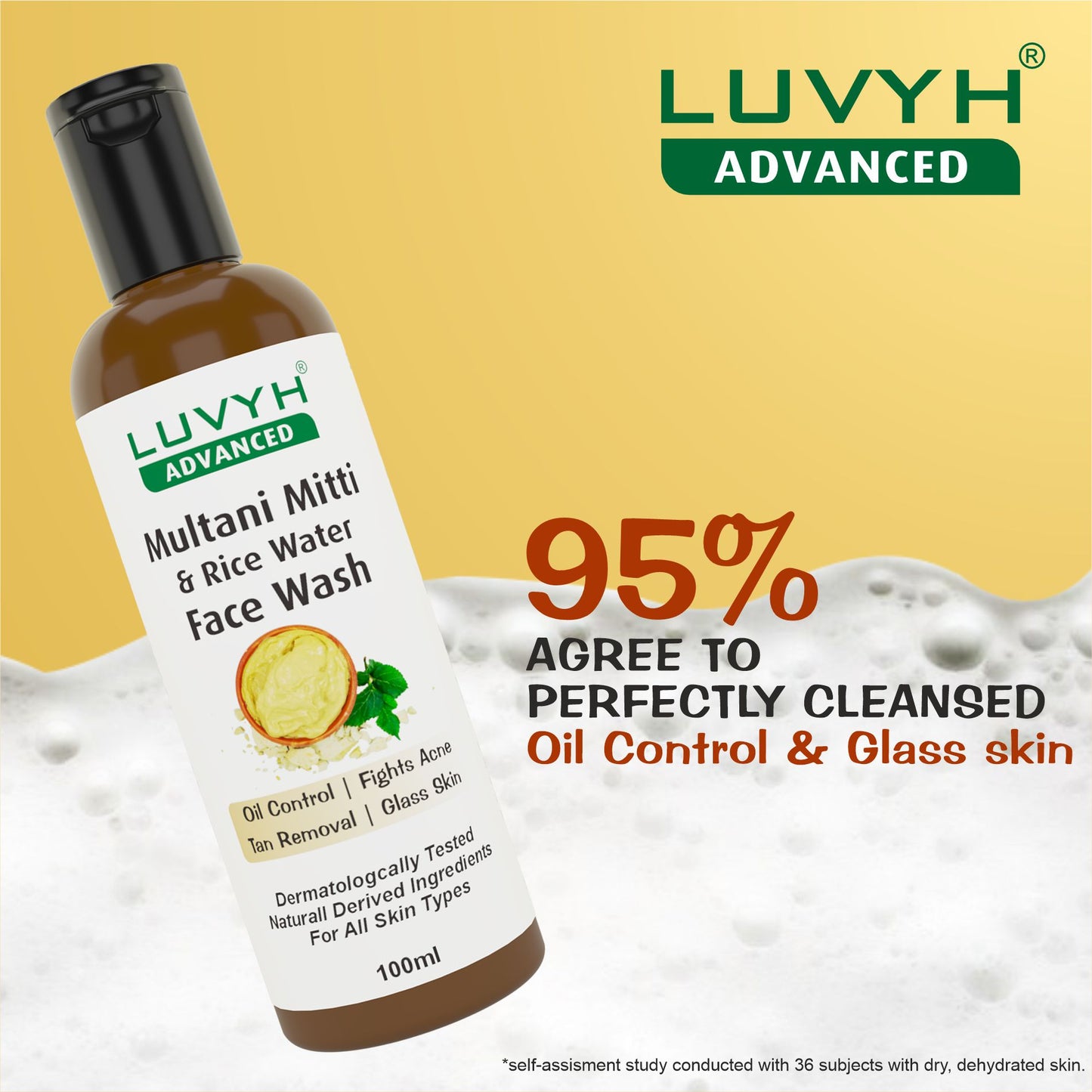 Luvyh Multani Mitti & Rice Water Face Wash 100ml