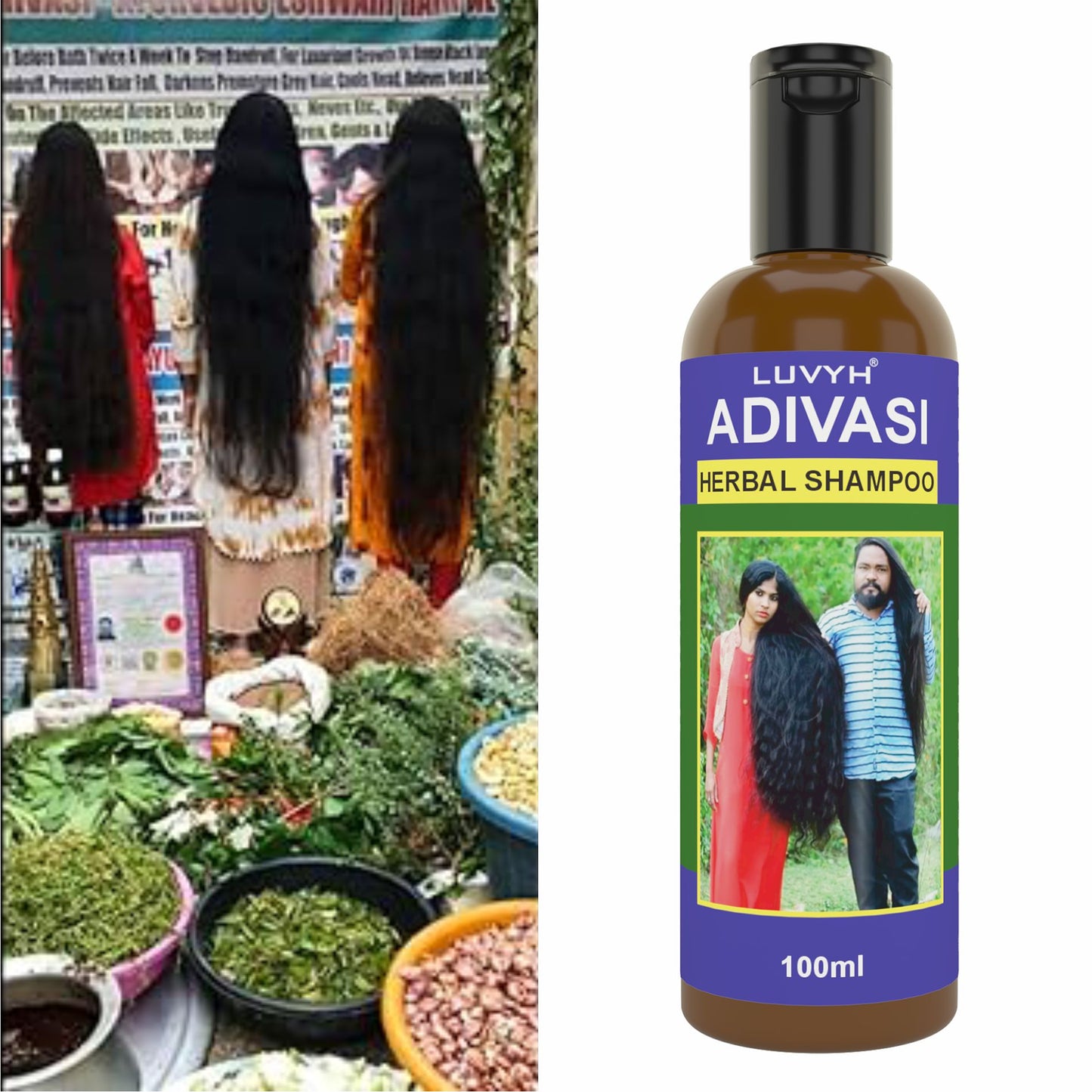 Luvyh Adivasi Herbal Shampoo 100ml