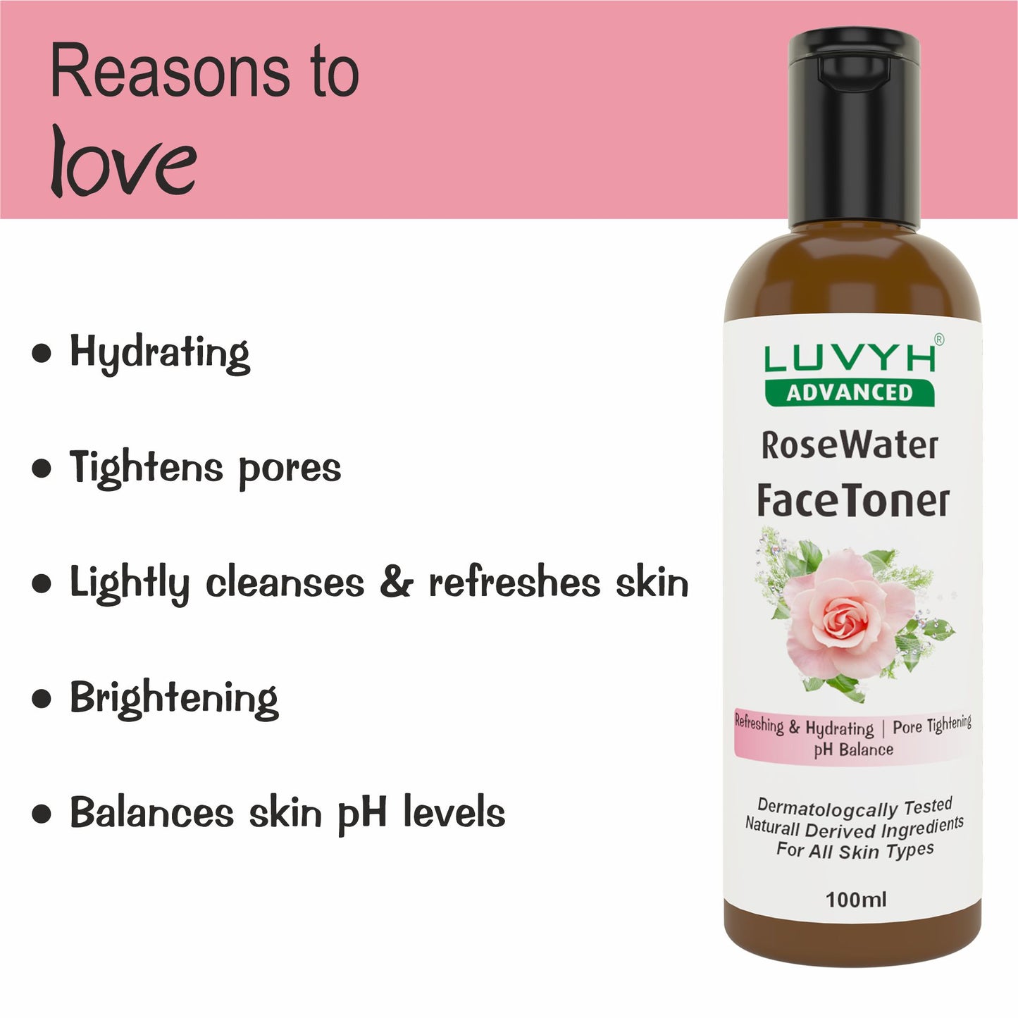 Luvyh Rose water Toner 100ml