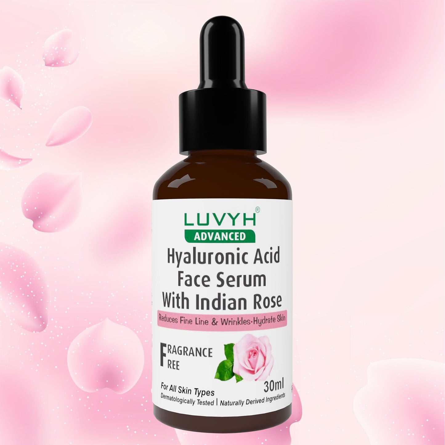 Luvyh Hyaluronic Acid Face Serum with India Rose 30ml