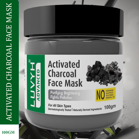 Luvyh Activated Charcoal Face Mask - 100gm