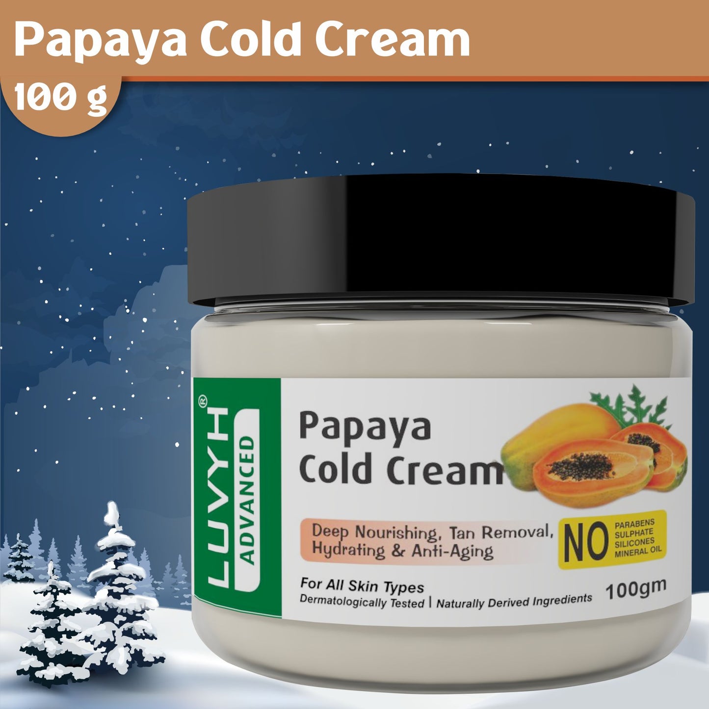Papaya Cold Cream - Hydrating Cream for dry skin