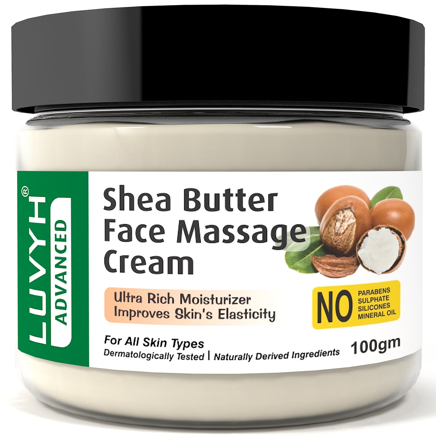 Luvyh Shea Butter Face Massage Cream  - 100gm