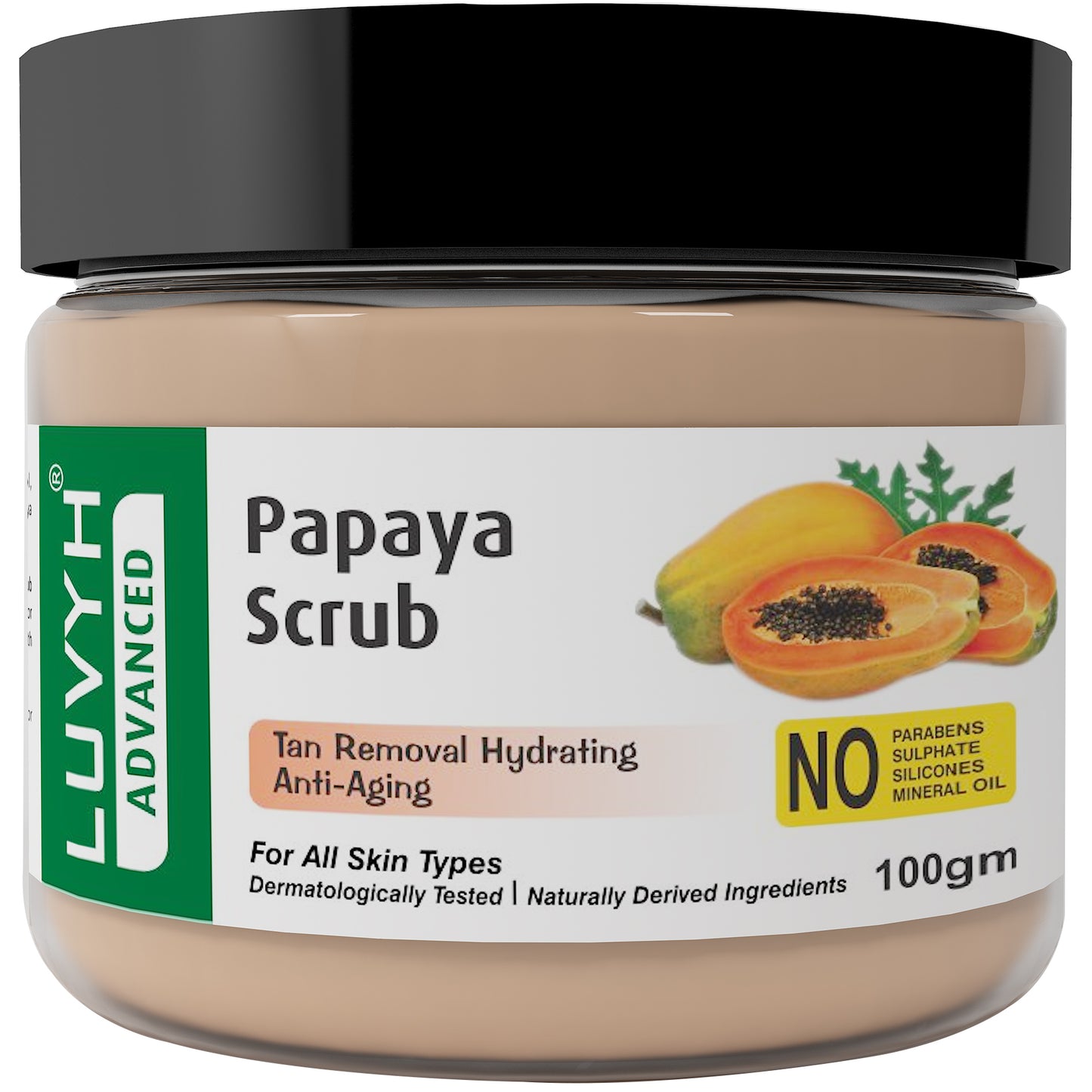 Luvyh Papaya Scrub - 100gm
